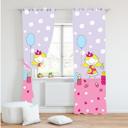 Mc Decor Παιδική Κουρτίνα με Τρουκς 140x280 Πριγκίπισσα