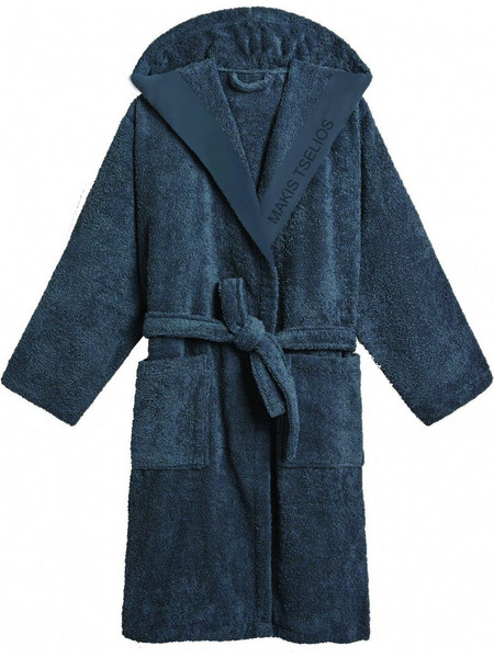 Makis Tselios Home Μπουρνούζι με Κουκούλα West Dark Grey