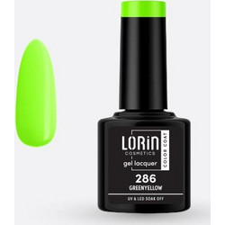 Lorin Gel Lacquer 286 Greenyellow Ημιμόνιμο Βερνίκι Νυχιών 8ml