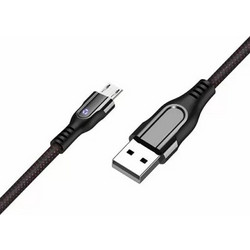 Hoco LED USB 2.0 to micro USB Cable Μαύρο 1.2m (U54 Advantage)