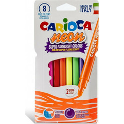 Carioca Neon Μαρκαδόροι Ζωγραφικής Σετ 8 Χρώματα