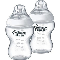 Tommee Tippee Close To Nature Σετ Πλαστικά Μπιμπερό με Θηλή Σιλικόνης κατά των Κολικών 0m+ 2x260ml