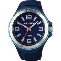Xonix Ανδρικό Ρολόι με Μπλε Καουτσούκ Λουράκι CAG-004