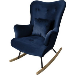 PoliHome Κουνιστή Πολυθρόνα Μπλε Skandynavia II II162046869