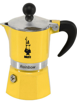 Bialetti Rainbow Μπρίκι Espresso 1Cup Κίτρινο
