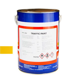 Hydroton Traffic Paint Χρώμα Διαγράμμισης Κίτρινο 4lt