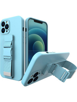 Rope case gel case with a chain lanyard bag lanyard iPhone 8 Plus / iPhone 7 Plus blue