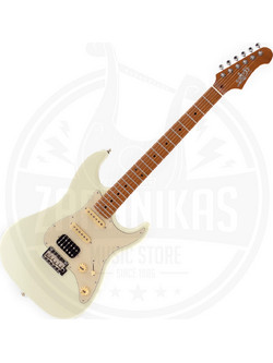 Jet Guitars JS400 Ηλεκτρική Κιθάρα ST Style με HSS Μαγνήτες και Ταστιέρα Maple Olympic White