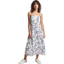 Superdry Ovin Maxi Καλοκαιρινό Καθημερινό Φόρεμα Λευκό W8011059A-6WX