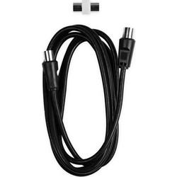 SBS Καλώδιο Κεραίας Coax Male to Coax Female 1.8m Black