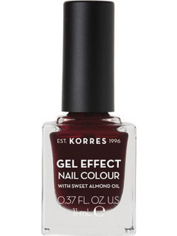 Korres Gel Effect 57 Burgundy Red Gloss Βερνίκι Νυχιών Μακράς Διαρκείας 11ml