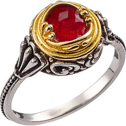 Δαχτυλίδι Anastasios Creations χρυσό ασήμι 925 με ρουμπίνι FD561