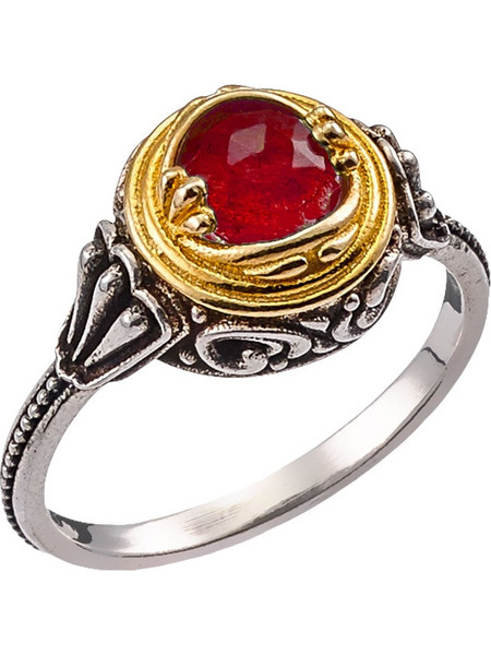 Δαχτυλίδι Anastasios Creations χρυσό ασήμι 925 με ρουμπίνι FD561