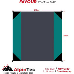 AlpinTec Favour Family Ψάθα Τέντα 210x210cm Ciel Antracite Ciel Anthracite Ciel