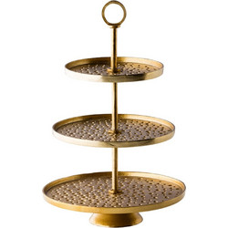 Εταζιέρα quot Gold quot 3 επιπέδων φ30 φ25 φ20cmxΥ47cm Stylepoint c412256