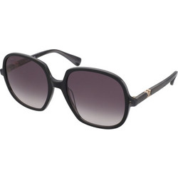 Max Mara MM0036 05B Γυναικεία Γυαλιά Ηλίου Τετράγωνα Κοκάλινα Μαύρα με Γκρι Degradee Φακό
