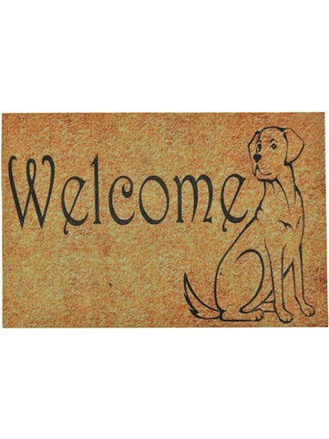 ΠΑΤΑΚΙ ΥΦΑΣΜΑΤΙΝΟ 'WELCOME' ΣΚΥΛΟΣ ΧΡ. ΚΙΤΡΙΝΟ-ΠΟΡΤΟΚΑΛΙ 40Χ60ΕΚ