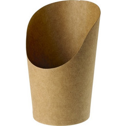 Χάρτινη Συσκευασία Scoop πατάτας 180ml φ6 6 3xΥ12cm χρώμα Kraft Leone Σετ 100 c433013