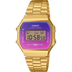 Casio Vintage Ψηφιακό Ανδρικό Ρολόι Χρονογράφος με Χρυσό Μεταλλικό Μπρασελέ A-168WERG-2AEF