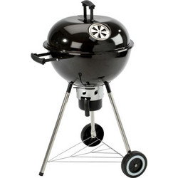 Grill Chef GC Μεταλλική Ψησταριά Κάρβουνου Στρογγυλή με Καπάκι και Ρόδες Επιφάνειας 43cm 11103