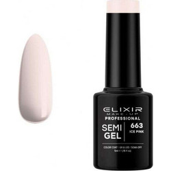 Elixir Semigel 663 Ice Pink Ημιμόνιμο Βερνίκι Νυχιών 5ml