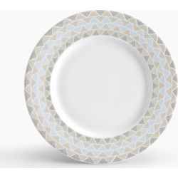 Ιωνία Πιάτο Φρούτου Πορσελάνης Geometry Μπεζ 22cm 3182251