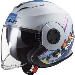 LS2 OF570 Verso Spring Matt Silver / Blue Κράνος Μηχανής Jet 1250gr