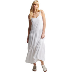 Superdry Maxi Καλοκαιρινό Καθημερινό Φόρεμα Λευκό W8010996A