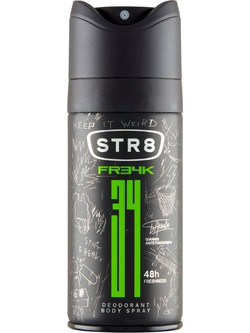 STR8 Fr34K Ανδρικό Αποσμητικό Spray 24h Χωρίς Αλουμίνιο 150ml