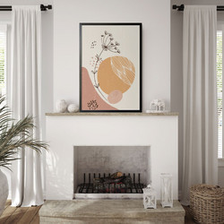 ΑΦΙΣΑ WALL-DESIGN DESERT FLOWER 49509 (PVC/PLEXIGLASS ΜΑΥΡΗ ΚΟΡΝΙΖΑ) 40x60cm