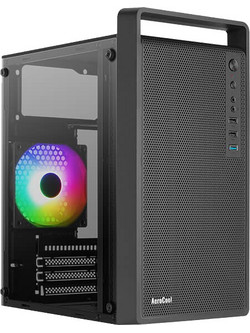Aerocool CS-109 Black Gaming Mini Tower Κουτί Υπολογιστή με Πλαϊνό Παράθυρο