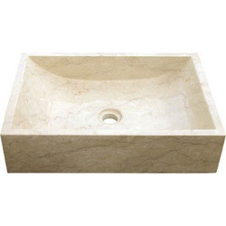Bati Ranya 50x35 cm Νιπτήρας Μπάνιου Επιτραπέζιος/Επικαθήμενος Πέτρινος Beige