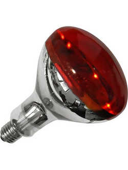 Adeleq Λάμπα Σκληράς Υάλου R125 Θερμάνσεως E27 250W 240V Κόκκινη 14-027250