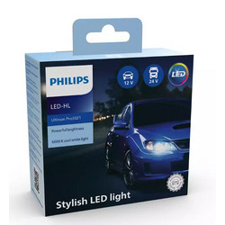 Philips H4 Ultinon Pro3021 LED 12-24V 18W 6000k 2τμχ