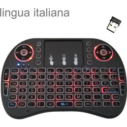 Support Language: Italy i8 Air Mouse Wireless Backlight Keyboard with Touchpad for Android TV Box & Smart TV & PC Tablet & Xbox360 & PS3 & HTPC/IPTV (OEM)