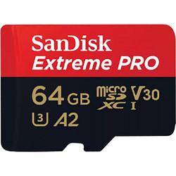 Sandisk Extreme Pro microSDXC 64GB Class 10 U3 V30 UHS-I A2 200MB/s
