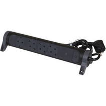 Legrand SurgeArrest 4 Outlets 1.5m Cable SPD Black/Grey Rotating