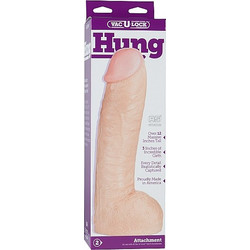 Doc Johnson Vac-U-Lock Hung Ρεαλιστικό Dildo με Βεντούζα & Όρχεις 30.8cm Flesh