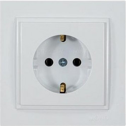 Eurolamp Μονή Χωνευτή Πρίζα Ρεύματος 16A Λευκή