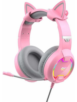 Havit H2233D Gaming Headset Over Ear Pink