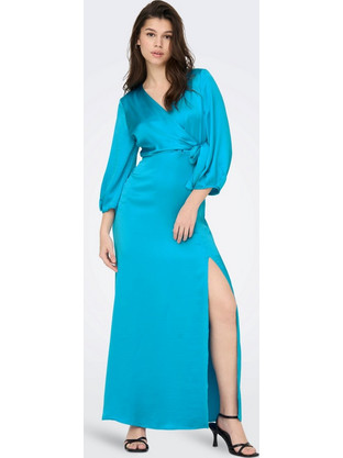 Only Maya Maxi Βραδινό Φόρεμα Τιρκουάζ 15292597