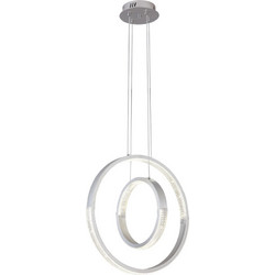Sunlight D88095/2-SLV Κρεμαστό Φωτιστικό Οροφής Πολύφωτο LED με Ρυθμιζόμενο Λευκό Φως Ασημί