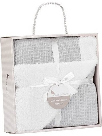 Interbaby Bee Nest Lamb Κουβέρτα Αγκαλιάς Πικέ 80x110 Γκρι