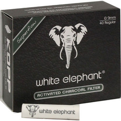 ΑΝΤΑΛΛΑΚΤΙΚΑ ΦΙΛΤΡΑ WHITE ELEPHANT ΕΝΕΡΓΟΥ ΑΝΘΡΑΚΑ ΓΙΑ ΠΙΠΑ ΚΑΠΝΟΥ 40 ΤΕΜ 9mm