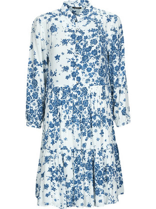 One Step Mini Καθημερινό Φόρεμα Floral Λευκό FW30031-11