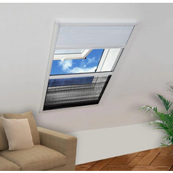 vidaXL Πλισέ Σίτα Παραθύρου Fiberglass 80x120cm 142617
