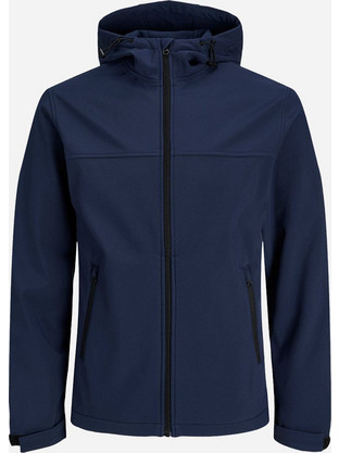 Jack & Jones Marvin Ανδρικό Μπουφάν Χειμωνιάτικο Softshell Αντιανεμικό Navy Μπλε 12212363