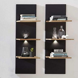 Σετ Ραφιών MDF Wohnconcept Achat Με led 2τμχ