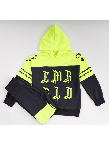 Emery Kids Παιδικό Σετ Φόρμας Κίτρινο Γκρι 22-502