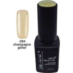 Lilly Nail Art Color Gel Champagne Glitter Ημιμόνιμο Βερνίκι Νυχιών 12ml